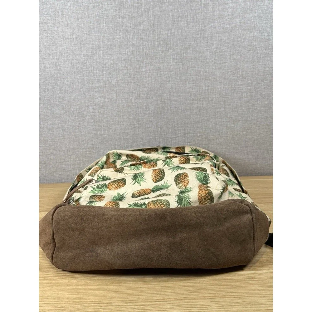 JanSport Right Pack Expressions Backpack Pineapple Print Suede Bottom Laptop Bag
